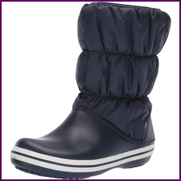 Winter Puff Boots Slip-On Waterproof Warm Nylon Mid-Calf